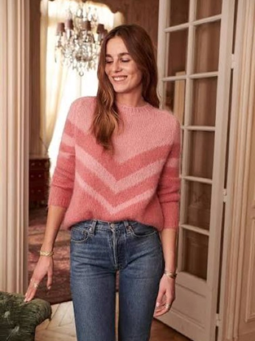 Sezane Pink Mohair Sweater XS